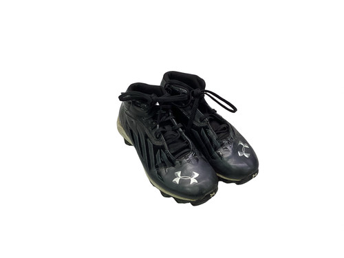 Vist Large View of Product Image Which is Used Under Armour BASEBALL CLEAT BLACK BB/SB Cleats Black Junior 05