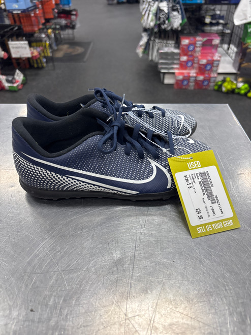 Vist Large View of Product Image Which is Used Nike MERCURIAL Soccer Indoor Shoes Navy Blue Senior 6
