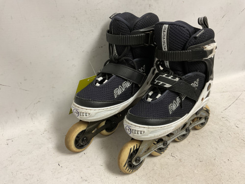 Vist Large View of Product Image Which is Used PASAISON ADJ 2-4.5 Junior Rec Fitness Skates Black Adjustable