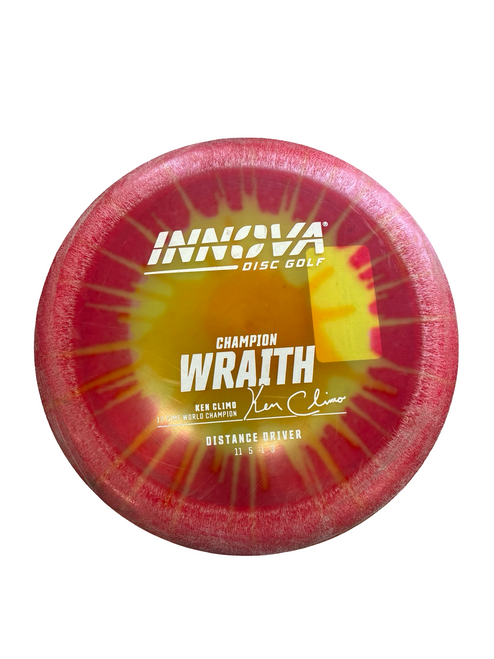 Vist Large View of Product Image Which is Used Innova CHAMPION WRAITH Disc Golf Driver Red