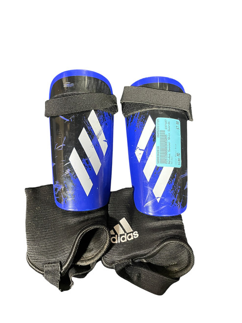 Vist Large View of Product Image Which is Used Adidas Soccer Shin Guards Youth Royal Blue MD