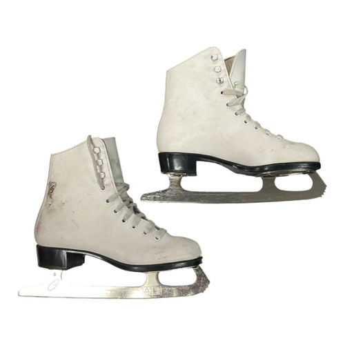Vist Large View of Product Image Which is Used CCM CHAMPION DELUXE Girls Figure Skate White Junior 01