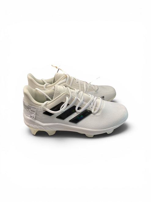 Vist Large View of Product Image Which is Used Adidas ADIZERO SZ 8 BB/SB Cleats White Senior 8