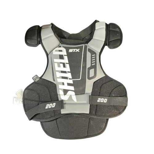 Vist Large View of Product Image Which is Used STX LG STX SHIELD 200 LAX Goalie Chest M Black LG