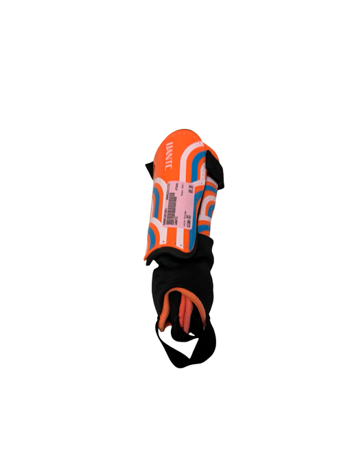 Vist Large View of Product Image Which is Used UANTC Soccer Shin Guards Junior Orange XS