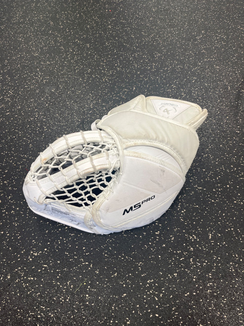 Vist Large View of Product Image Which is Used Bauer M5 PRO Senior Goalie Blocker White