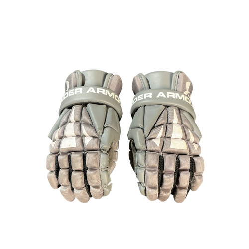 Vist Large View of Product Image Which is Used Under Armour Lacrosse Gloves Junior Grey 10"
