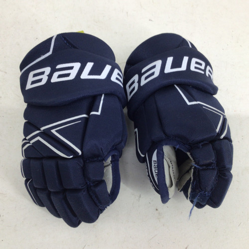Vist Large View of Product Image Which is Used Bauer NSX 11 IN HOCKEY GLOVES Junior Gloves Navy Blue 11"