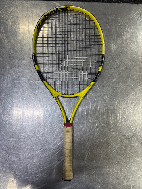 Vist Large View of Product Image Which is Used Babolat NADAL JR 25 Junior Tennis Racquet Yellow 25"
