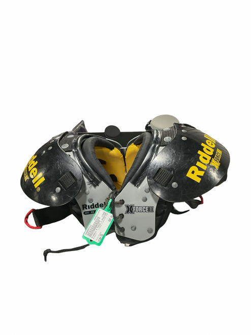 Vist Large View of Product Image Which is Used Riddell X FORCE 2 SHOULDER PADS FB Shoulder Pads Black XS
