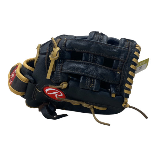 Vist Large View of Product Image Which is Used Rawlings HIGHLIGHT H115HBR BB/SB Glove RH Throw Black 11 1/2"
