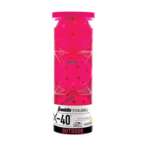 Vist Large View of Product Image Which is New Franklin PICKLEBALL X40 PINK 3PK