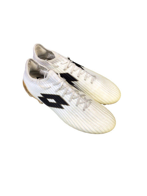 Vist Large View of Product Image Which is Used Lotto Soccer Cleats White Senior 6.5