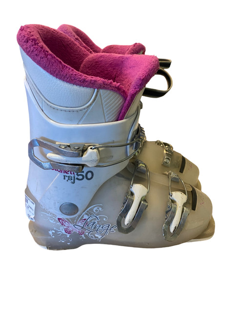 Vist Large View of Product Image Which is Used Lange STARLETT RSJ 50 Girls DH Ski Boot White 215 MP - J03