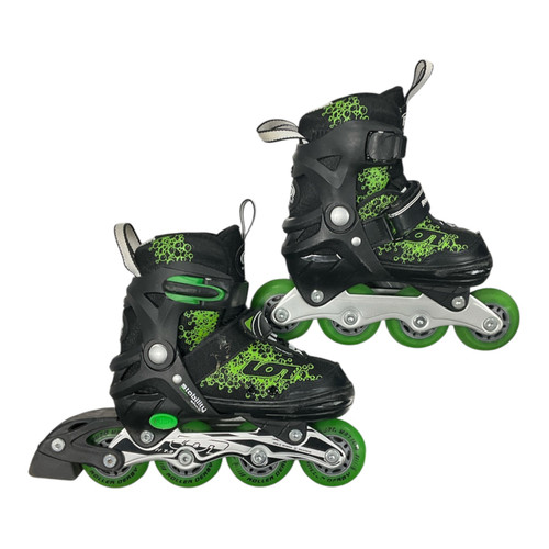 Vist Large View of Product Image Which is Used RollerDerby ADJ 11-1 Junior Rec Fitness Skates Black Adjustable