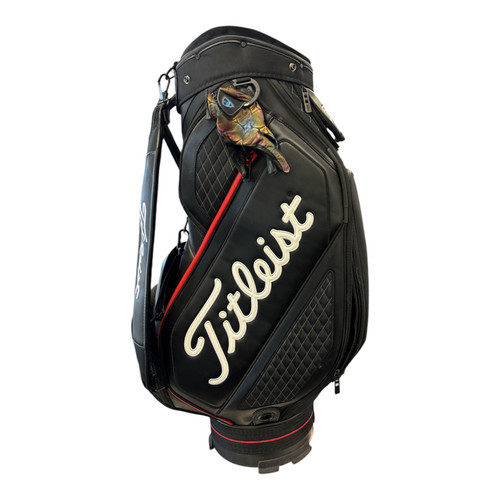 Vist Large View of Product Image Which is Used Titleist BLACK/RED STAND BAG Mens Stand Bag Black And Red