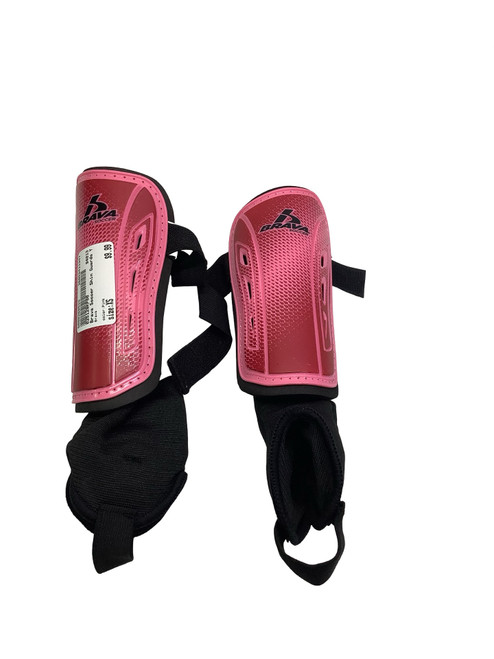 Vist Large View of Product Image Which is Used Brava Soccer Shin Guards Youth Pink XS