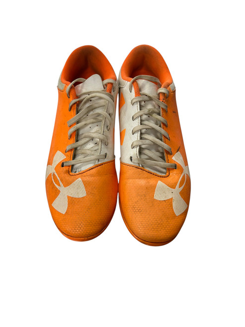 Vist Large View of Product Image Which is Used Under Armour Soccer Cleats Orange Junior 03