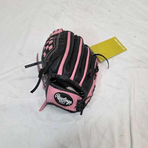 Vist Large View of Product Image Which is Used Rawlings PL90PB RHT BB GLOVE BB/SB Glove LH Throw Pink 9"