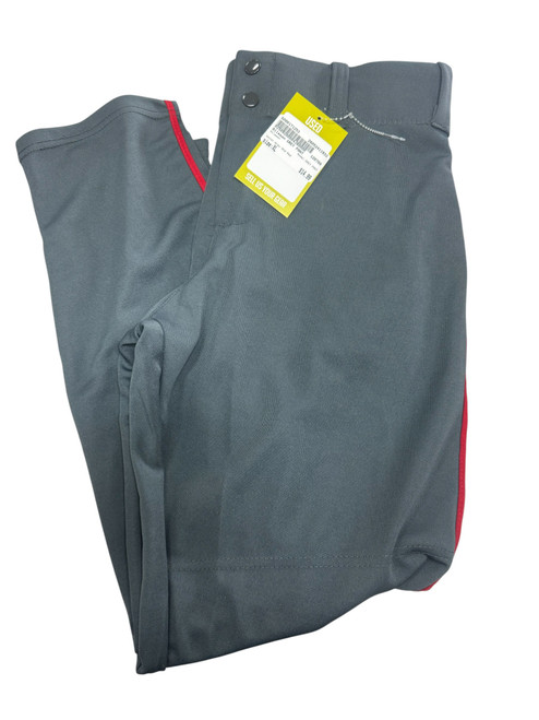 Vist Large View of Product Image Which is Used Alleson GREY PANT BB/SB Pant Boys Grey And Red XL