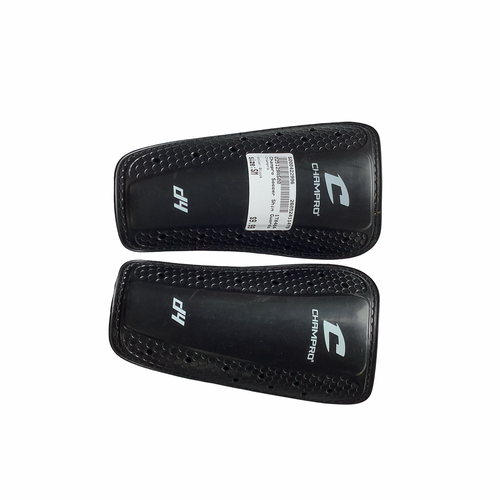Vist Large View of Product Image Which is Used Champro Soccer Shin Guards Junior Black SM
