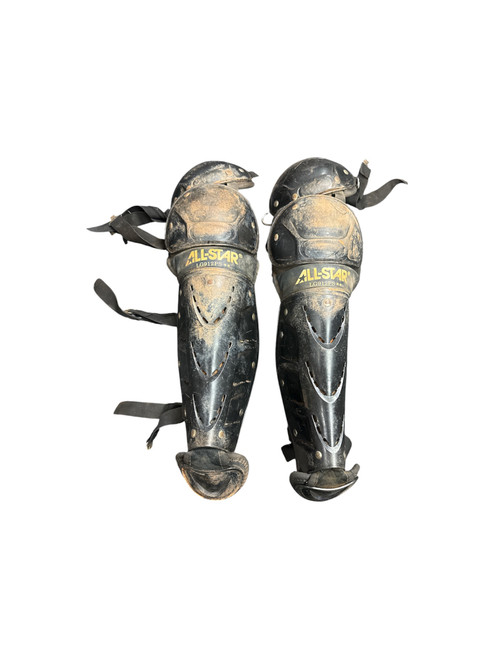 Vist Large View of Product Image Which is Used All-Star SHIN GUARDS Catchers Leg Guards Black Intermed