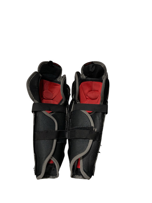 Vist Large View of Product Image Which is Used CCM Junior Shin Guards Black 11"