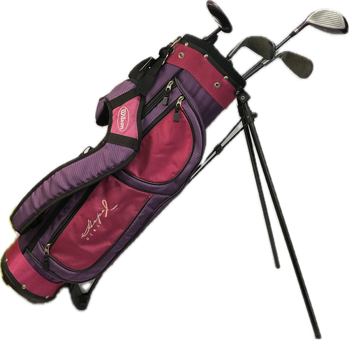 Vist Large View of Product Image Which is Used Wilson HOPE GIRL Jr Package Set RH Purple 5 Piece