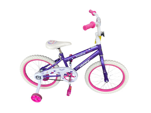 Vist Large View of Product Image Which is Used Huffy SEASTAR Training Wheel Bike Girls Pink 18"
