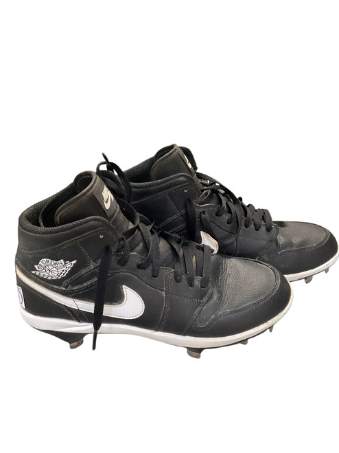 Vist Large View of Product Image Which is Used Nike AIR JORDAN SZ 9 METAL CLEATS BB/SB Cleats Black Senior 9