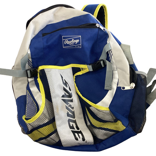 Vist Large View of Product Image Which is Used Rawlings SAVAGE BB/SB Player Backpack Navy Blue