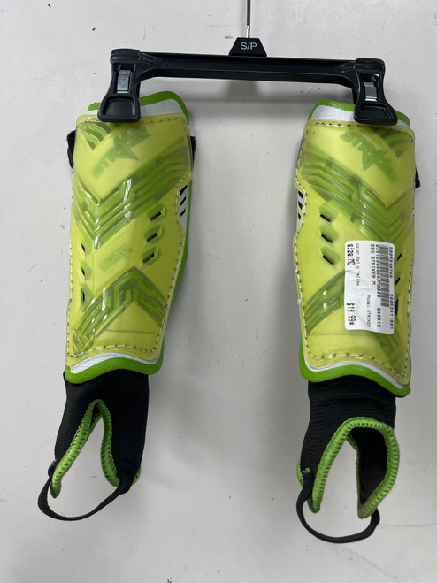 Vist Large View of Product Image Which is Used STRIKER Soccer Shin Guards Junior Optic Yellow MD