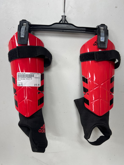 Vist Large View of Product Image Which is Used Adidas Soccer Shin Guards Junior Red MD