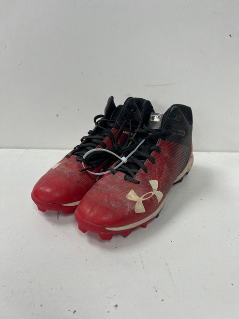 Vist Large View of Product Image Which is Used Under Armour BH HIGH BB/SB Cleats Red Senior 6