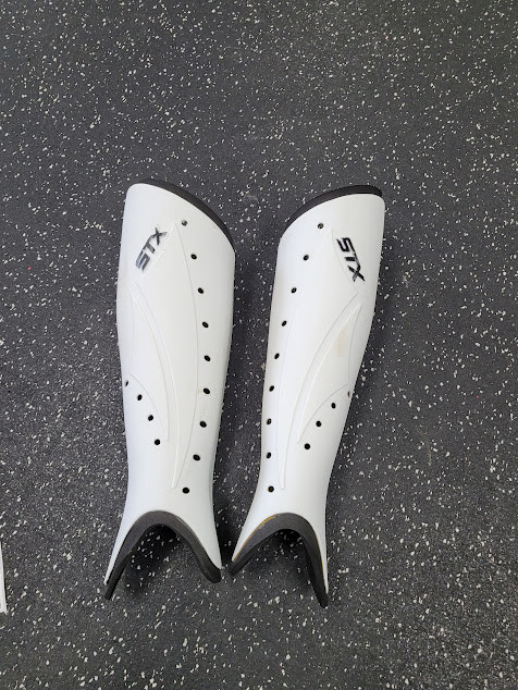 Vist Large View of Product Image Which is Used STX FH SHINGUARDS FH Shin Guards White 16"