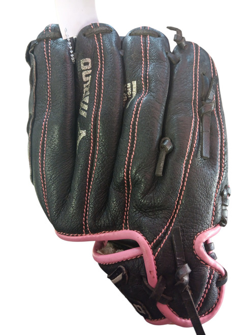 Vist Large View of Product Image Which is Used Mizuno FINCH BB/SB Glove LH Throw Black 10"
