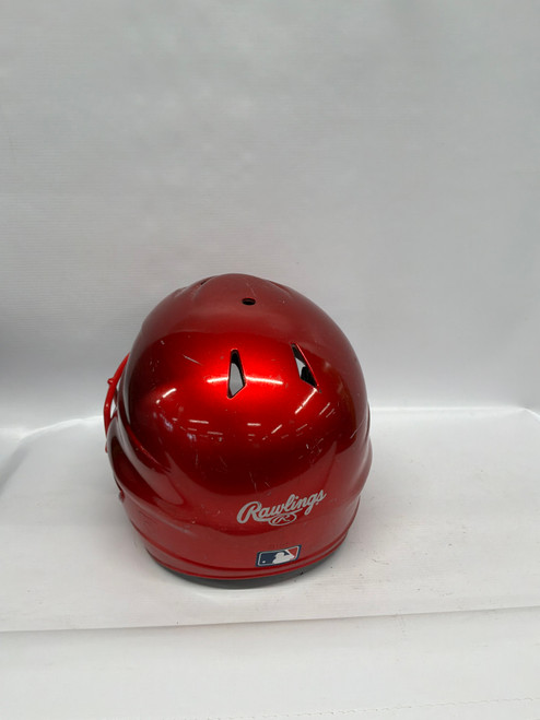 Vist Large View of Product Image Which is Used Rawlings RAWLINGS RED HELMET Batting Helmet w/Mask Red MD