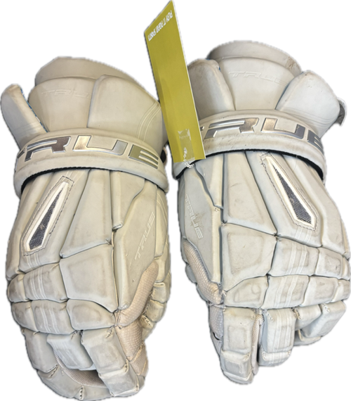 Vist Large View of Product Image Which is Used True FREQUENCY Lacrosse Gloves Mens Grey 12"