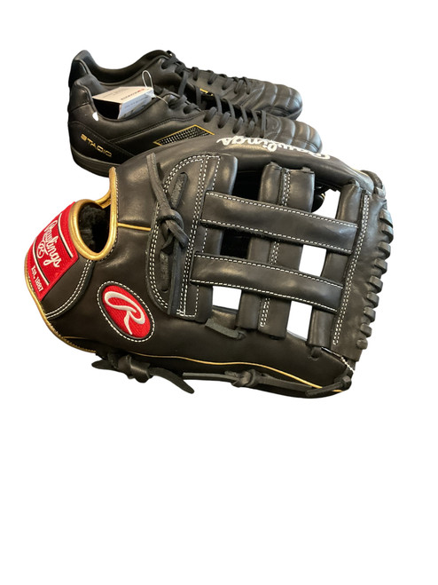 Vist Large View of Product Image Which is Used Rawlings GOLD GLOVE ELITE BB/SB Glove RH Throw Black 13"