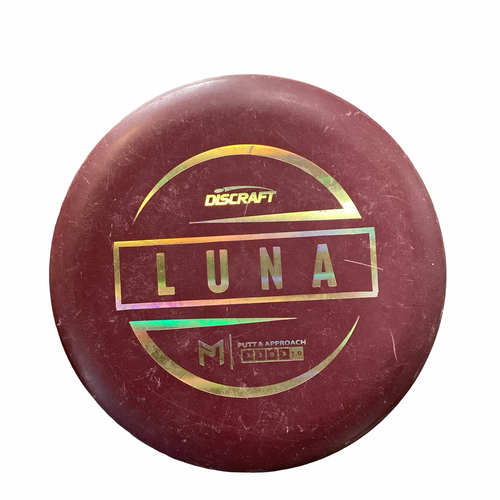 Vist Large View of Product Image Which is Used Discraft LUNA Disc Golf Putter Maroon