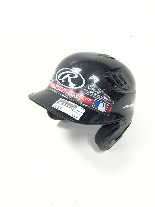 Vist Large View of Product Image Which is Used Rawlings R16 JR Batting Helmet No Mask Black S/M