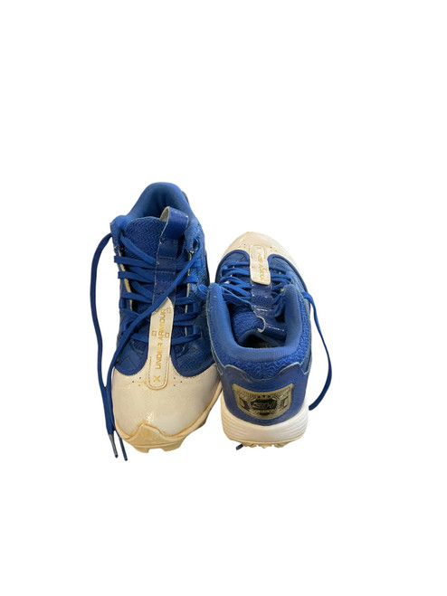 Vist Large View of Product Image Which is Used Under Armour BH SHOW BB/SB Cleats Clear And Royal Blue Junior 04
