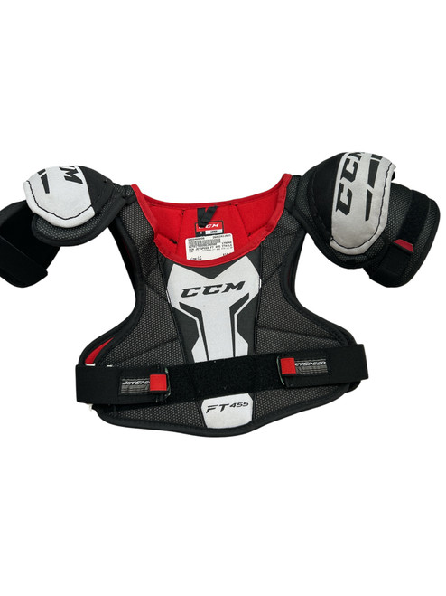 Vist Large View of Product Image Which is Used CCM JETSPEED FT 455 YTH LG SP Youth Shoulder Pads LG