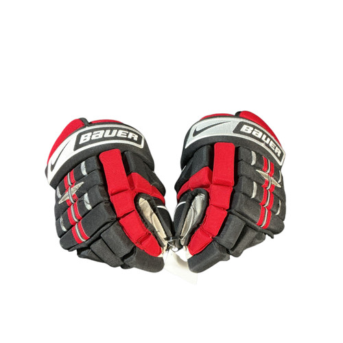 Vist Large View of Product Image Which is Used Bauer NIKE BAUER FLEX GLOVES Senior Gloves Black 14"