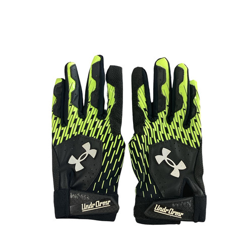 Vist Large View of Product Image Which is Used Under Armour BB/SB Batting Gloves Green SM