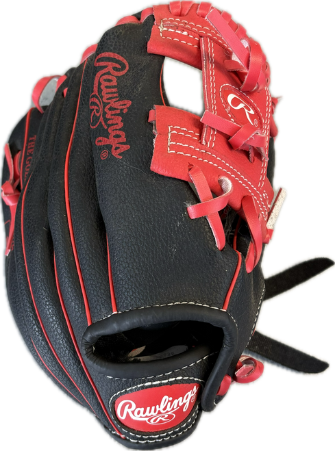Vist Large View of Product Image Which is Used Rawlings PL10BS Baseball Glove T-ball Black 10"