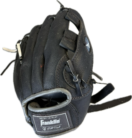 Vist Large View of Product Image Which is Used Franklin 22458 Baseball Glove T-ball Black 8"
