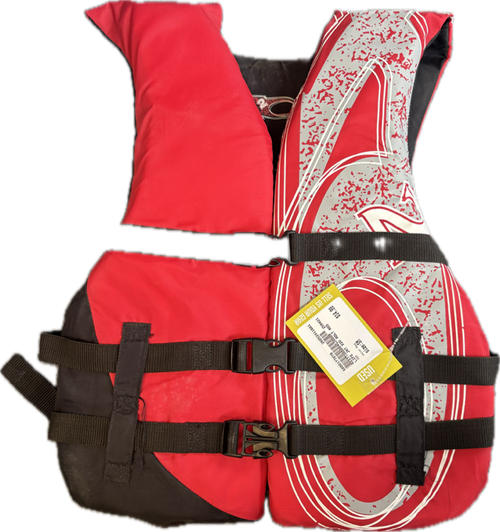 Vist Large View of Product Image Which is Used X2O Adult Life Jacket PFD Red SM