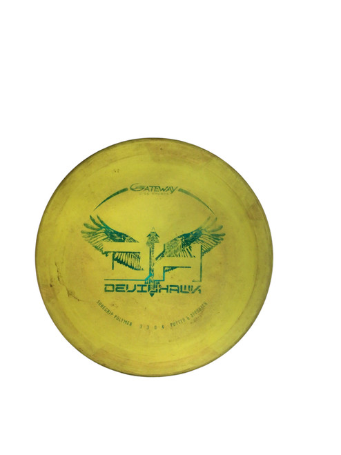 Vist Large View of Product Image Which is Used Gateway DEVILHAWK Disc Golf Putter Yellow 174g