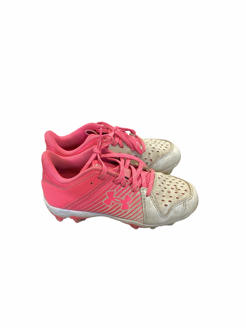 Vist Large View of Product Image Which is Under Armour LEADOFF Baseball/Softball Cleats Pink Junior 02.5